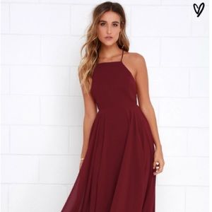 Mythical Kind of Love LuLus Red Wine Maxi Dress